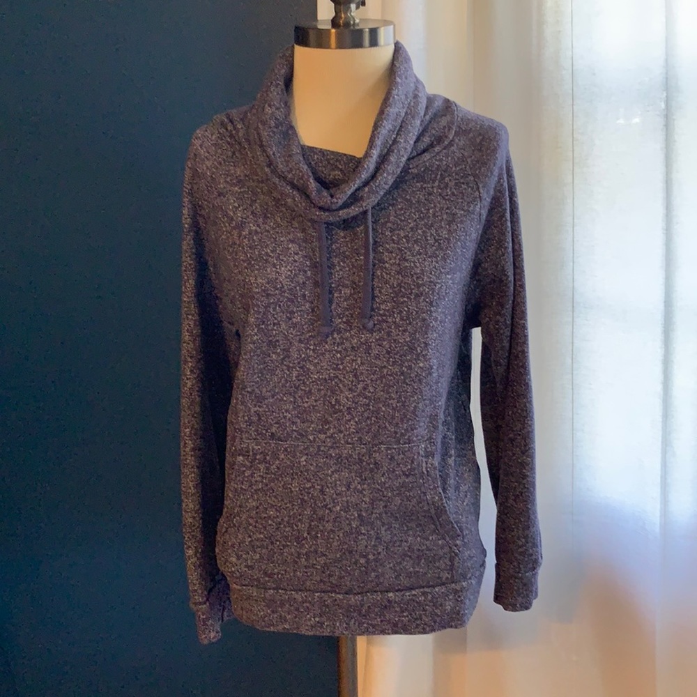 Purple marled cowl neck sweater